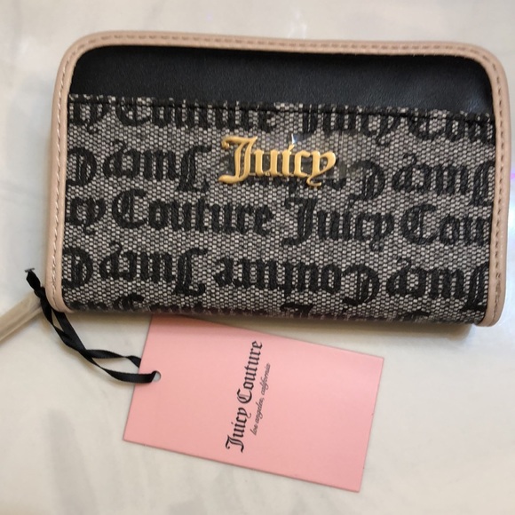 Juicy Couture Black Beige Spring Fling MultiCompartment Bifold Wallet NWT - Picture 15 of 16